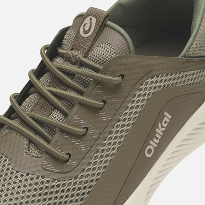 Kialoa clay and mustard athletic shoe with mesh panels, lace-up closure, and white sole.